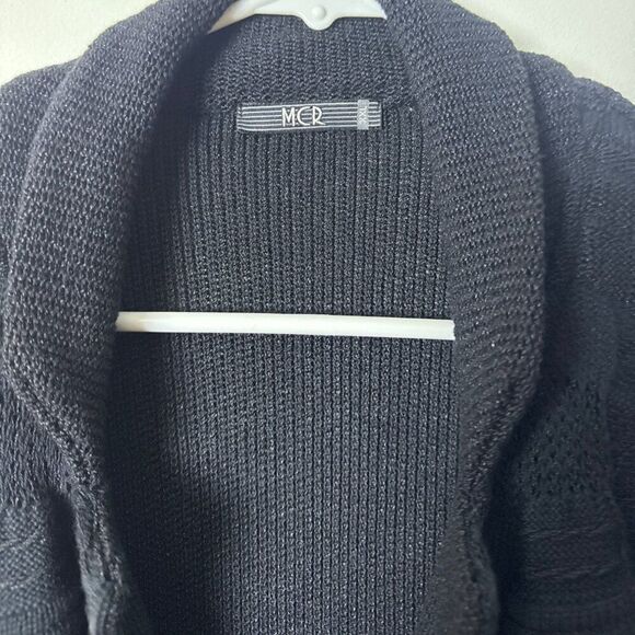 MCR Mens Black Cardigan Sweater With Button Closure & Pockets - Picture 3 of 8